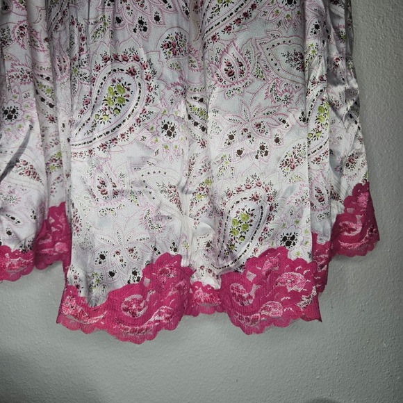 Funkadelic Paisley Satin Midi Skirt Boho Coquette - Picture 3 of 4